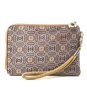 SongJin Patten Silk Wristlet Purse