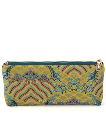 Oriental High End Silk Damask Zip Pouch