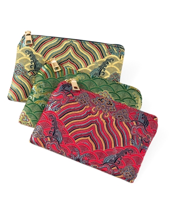 Oriental High End Silk Damask Pouch