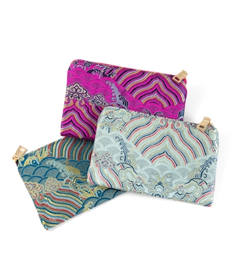 Oriental High End Silk Damask Pouch
