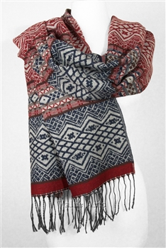 Winter Wool Bohemian Style Shawl
