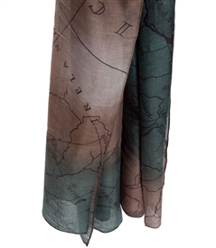 Vintage World Map Scarf