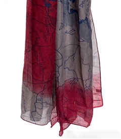 Vintage World Map Scarf