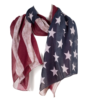 Vintage American Flag Scarf