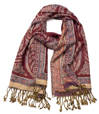 Reversible Paisley Shawl