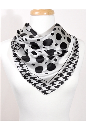 Dots Print Silk Scarf