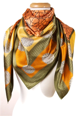 High Quality Silk Scarf witn Class Circle Design