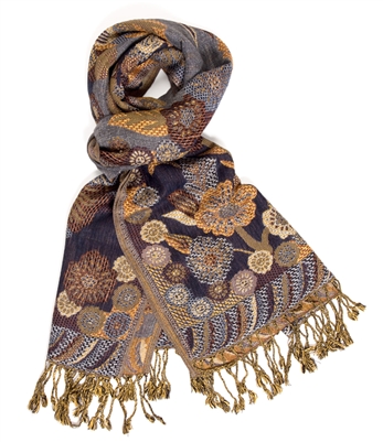 Textured Floral Scarf