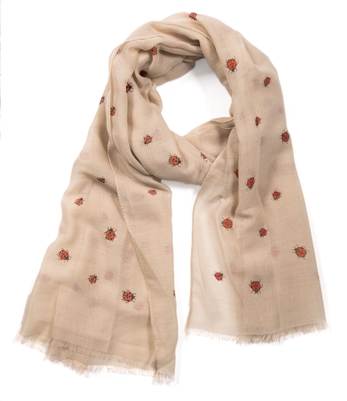 Beige Ladybug  Scarf